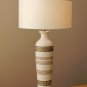 GOOD DESIGN! MINTY MID CENTURY MODERN ATOMIC TABLE LAMP! PLASTER VTG 1950s DECOR