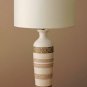 GOOD DESIGN! MINTY MID CENTURY MODERN ATOMIC TABLE LAMP! PLASTER VTG 1950s DECOR