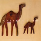 CUTE! DANISH MODERN CAMELS WALL ART! ATOMIC ROSEWOOD 1950S 1960S EICHLER ERA!