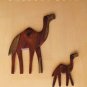 CUTE! DANISH MODERN CAMELS WALL ART! ATOMIC ROSEWOOD 1950S 1960S EICHLER ERA!