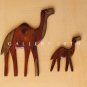 CUTE! DANISH MODERN CAMELS WALL ART! ATOMIC ROSEWOOD 1950S 1960S EICHLER ERA!