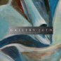 1977! MID CENTURY MODERN ORIGINAL ABSTRACT PAINTING! "FOLDS" ART BLUE VINTAGE