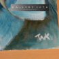 1977! MID CENTURY MODERN ORIGINAL ABSTRACT PAINTING! "FOLDS" ART BLUE VINTAGE