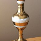 GORGEOUS! TALL! MID CENTURY MODERN BRASS SHELL INLAID VASE! VTG ATOMIC 50S RETRO GORGEOUS! TALL! MID CENTURY MODERN BRASS SHELL INLAID VASE! VTG ATOMIC 50S RETRO