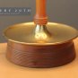 MID CENTURY BOUILLOTTE BRASS TABLE LAMP! VTG 50'S DIFFUSER ATOMIC JACQUARD 60'S