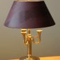 WOW! ELEGANT MID CENTURY MODERN BRASS DESK LAMP! ALLIGATOR SHADE! VTG 50S TABLE
