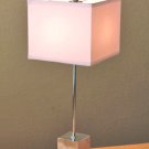 HYPER-RARE! SONNEMAN CHROME CUBE TABLE LAMP! MID CENTURY MODERN LIGHT DECOR 60S