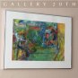 COOL! MID CENTURY MODERN ORIGINAL ABSTRACT PAINTING! WATERCOLOR PASTEL ART VTG