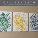 WOW! "QUANTUM FLUX" VTG ATOMIC 3 PANEL ORIG OIL PAINTING! JACKSON POLLOCK STYLE