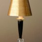 ATOMIC! MID CENTURY MODERN ROCKET TABLE LAMP! 50'S 60'S GOLD BLACK MARBLE LIGHT