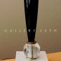 ATOMIC! MID CENTURY MODERN ROCKET TABLE LAMP! 50'S 60'S GOLD BLACK MARBLE LIGHT