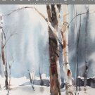 ENCHANTING! MID CENTURY MODERN ORIG WATERCOLOR LANDSCAPE PAINTING! 60'S TREE ART