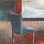 "BLUE CHAIR WITH A VIEW" EXPRESSIONIST ORIG. OIL PAINTING! VTG 60S HARRISON ART!