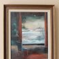 "BLUE CHAIR WITH A VIEW" EXPRESSIONIST ORIG. OIL PAINTING! VTG 60S HARRISON ART!