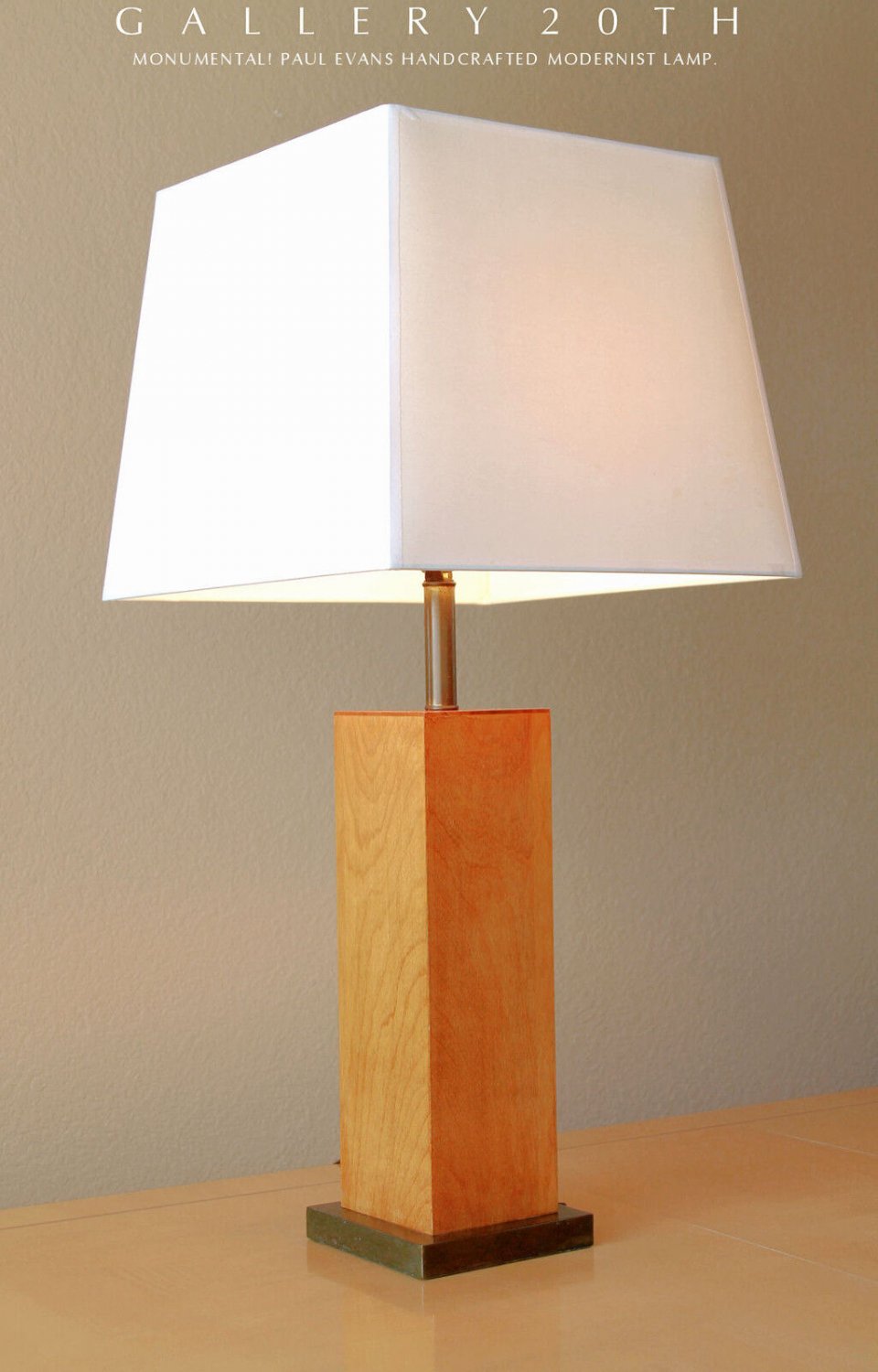 RARE! MID CENTURY MODERN PAUL EVANS LAMP! GIBBINGS TABLE VTG STIFFEL WOOD 1950'S