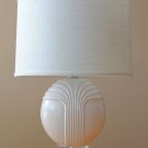 RARE! MODERN ART DECO ITALIAN LUCITE TABLE LAMP! MID CENTURY WHITE VINTAGE DECOR