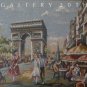 TIME MACHINE! MID CENTURY PARIS STREET SCENE TAPESTRY! 1950S ORIGINAL VINTAGE ART PAINTING