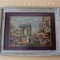 TIME MACHINE! MID CENTURY PARIS STREET SCENE TAPESTRY! 1950S ORIGINAL VINTAGE ART PAINTING