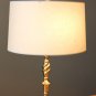 WOW! MID CENTURY MODERN BRASS TWIN SOCKET DESK LAMP! ATOMIC VINTAGE 1970S LIGHTING DECOR