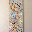 BEAUTIFUL DESIGNER DECOR! ORIGINAL ABSTRACT OIL PAINTING! VINTAGE WALL ART BLUE RETRO BEAUTIFUL DESIGNER DECOR! ORIGINAL ABSTRACT OIL PAINTING! VINTAGE WALL ART BLUE RETRO