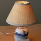 CHARMER! DANISH MID CENTURY MODERN WHITE PORCELAIN ACCENT LAMP! VINTAGE 1950S WINDMILL