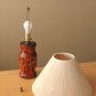 FABULOUS! CUSTOM WORMY WOOD MID CENTURY MODERN LAMP! RAYMOR ATOMIC ANTIQUE VINTAGE 1950'S