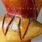 SUPERB! POLYCHROMED MID CENTURY ORIGINAL PARROT SCULPTURE VINTAGE 1950S WOOD BIRD ART DECO