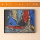 EPIC! ABSTRACT MODERNIST CERAMIC LESEMANN OIL PAINTING! 50'S MODERN ORIG ART VTG