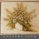FAB! MID CENTURY MODERN DAISIES IMPASTO OIL PAINTING! FLOWERS 50'S 60'S ORIG ART