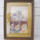 Old Wyebridge and Hereford Cathedral Watercolour