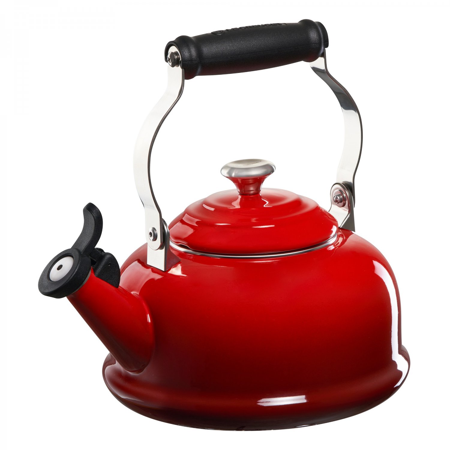 Le Creuset Classic Whistling Tea Kettle, Color Red