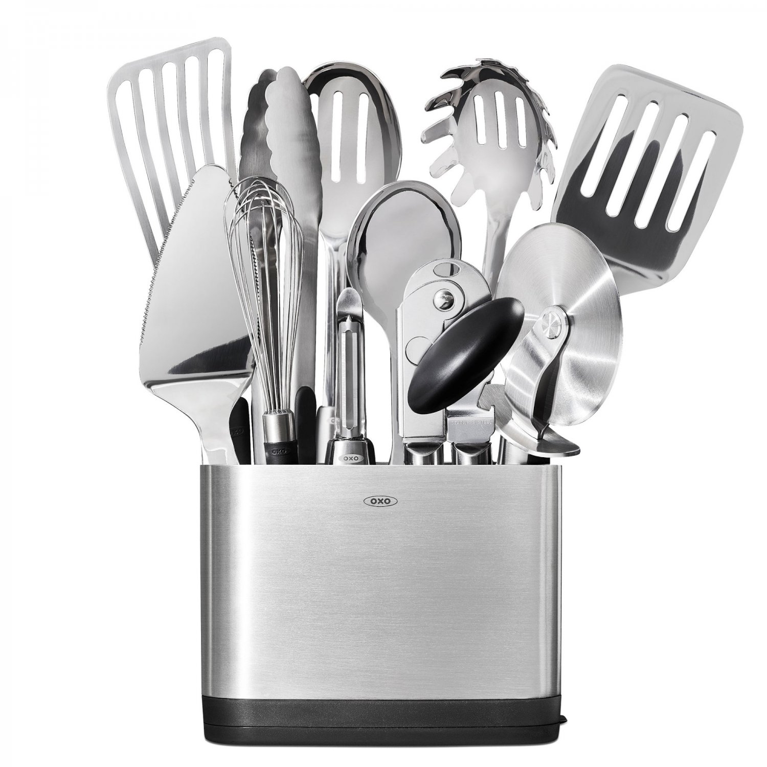 OXO StainlessSteel Utensils with Utensil Holder, Set of 15
