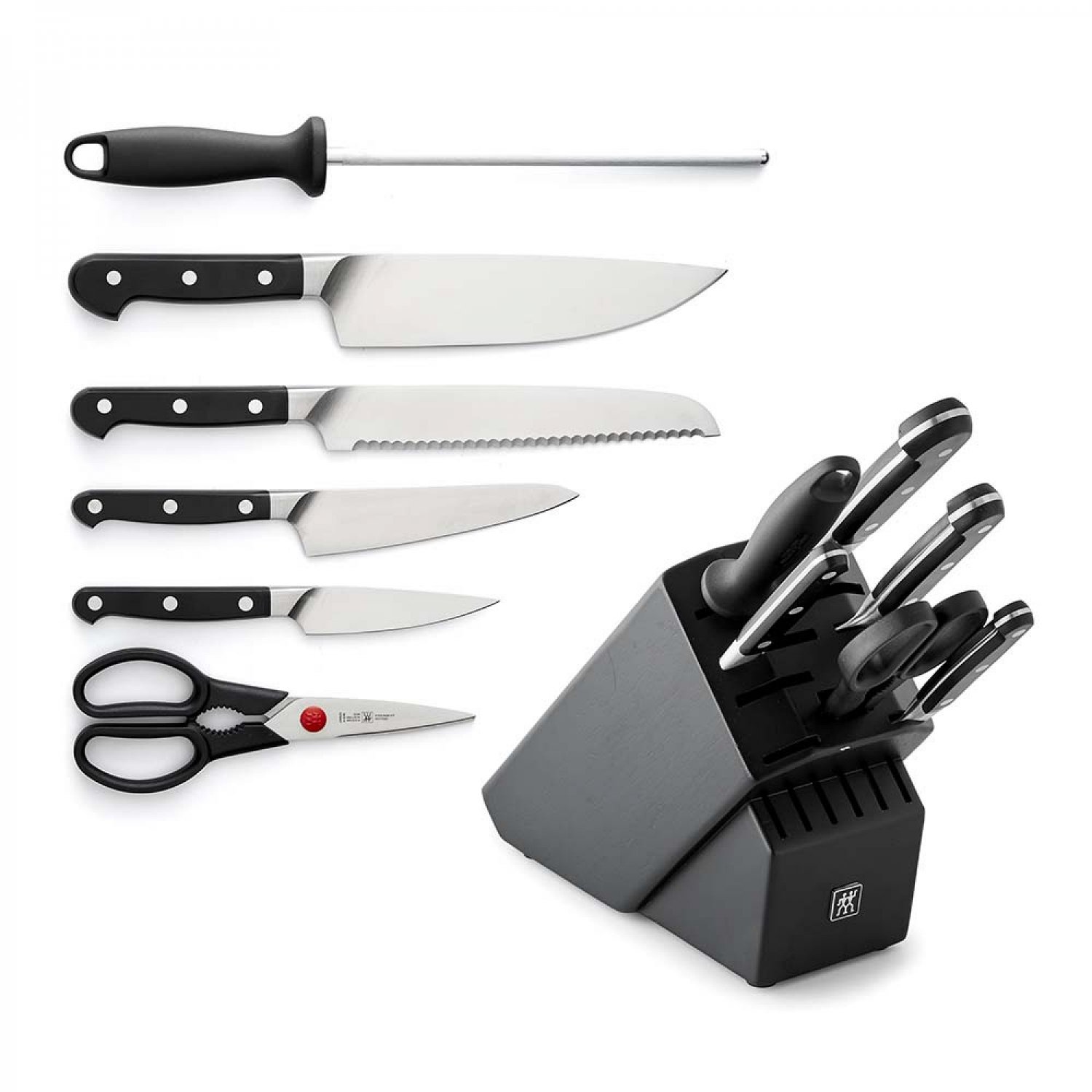 Zwilling Pro Knife Block, Set of 7, Black