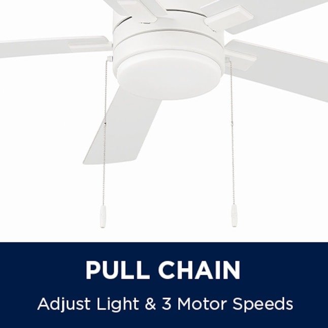 Harbor Breeze Ollington 52in Matte White Indoor Ceiling Fan with Light