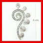 .925 Sterling Silver Marcasite QuestionMark Pendants