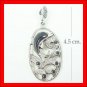 .925 Sterling Silver Onyx Dolphin Pendants