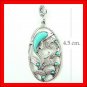 .925 Sterling Silver Turquoise Dolphin Pendants