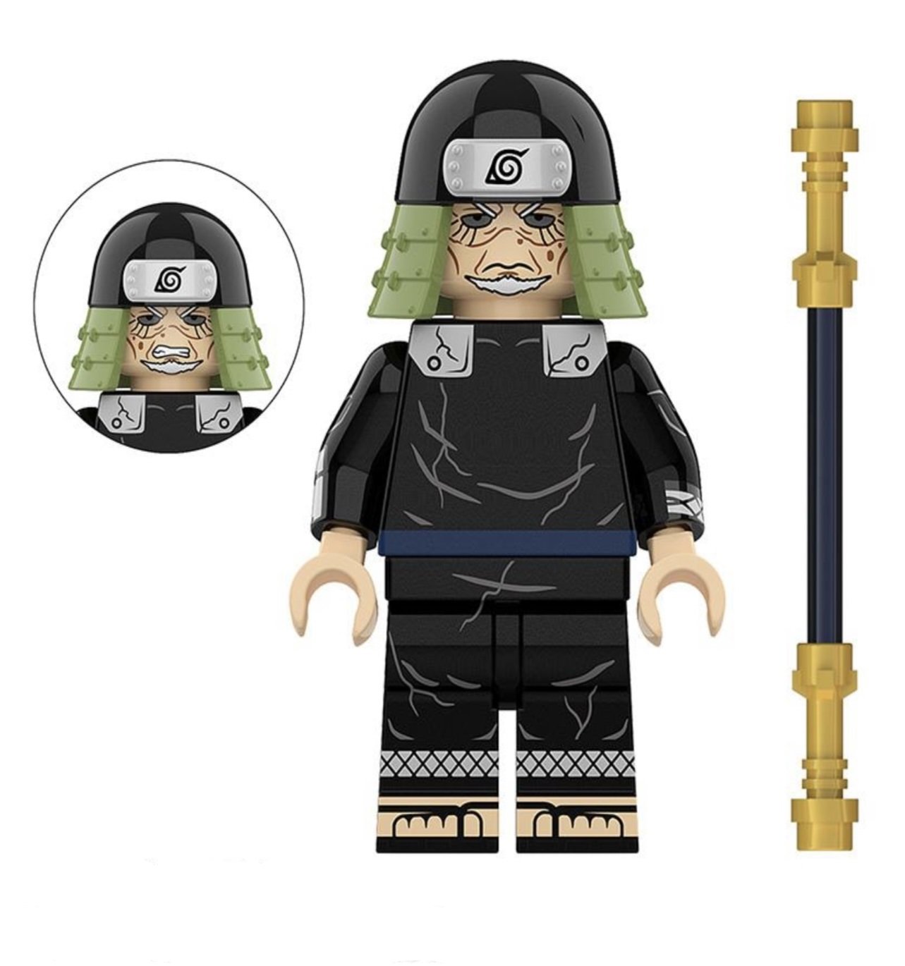 Hiruzen Sarutobi Battle Armor Naruto Custom Minifigure Block Toy