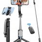 Selfie Stick, 41'' Extendable Phone Tripod Stand with Phone Holder & Detachable