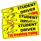Funny Student Driver Magnet - Perfect for New Drivers - Reflective Sticker - Mu