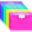 Sooez 10 Pack Plastic Envelopes Poly Envelopes, Clear Document Folders File Fold