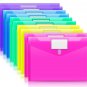 Sooez 10 Pack Plastic Envelopes Poly Envelopes, Clear Document Folders File Fold