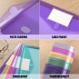 Sooez 10 Pack Plastic Envelopes Poly Envelopes, Clear Document Folders File Fold