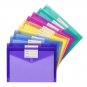 Sooez 10 Pack Plastic Envelopes Poly Envelopes, Clear Document Folders File Fold