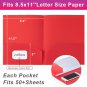 Aegero Plastic Folders with Pockets (7 Pack, Assorted Colors), Durable Heavy Dut