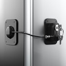 RORMGO Refrigerator Lock 2 Packs, Fridge Lock with Silicone Wire Protection Frid