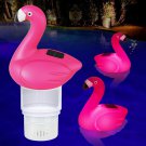 Uekars Solar Pool Chlorine Floater, 7 inch Flamingo Chlorine Floater with Light,