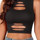 Avidlove Fishnet Top for Women Sexy Cut Out Crop Short Hollow Out Cropped Tank T