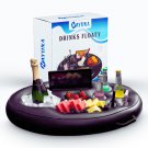 NAYUNA Floating Food & Drinks Holder for Pool and Hot Tub - Premium Black Floati