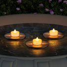 GGNOO Floating Pool Lights, 3 Pack Solar Candles Outdoor Waterproof IP66 Tea Lig